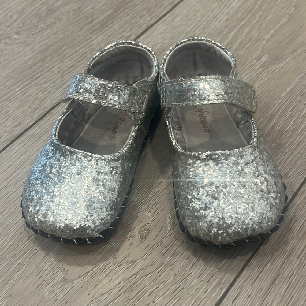 • Pediped • silver sparkly girl shoes